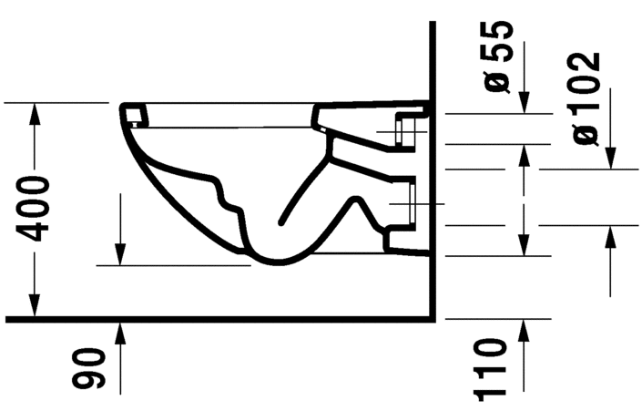 Duravit Architec 575 x 365 x 400mm Wall Hung WC Pan White