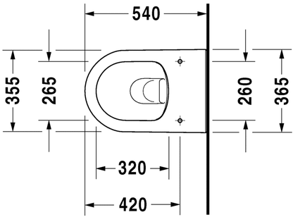 Duravit Darling New Rimless Wall Hung WC Pan  White