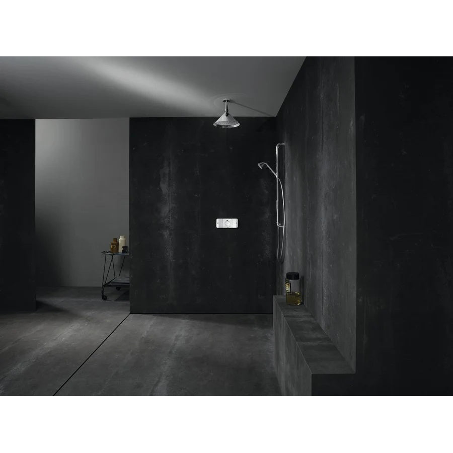 Hansgrohe Axor AIR 240mm 2 Jet Chrome Ceiling Mounted Shower Head With Ceiling Arm