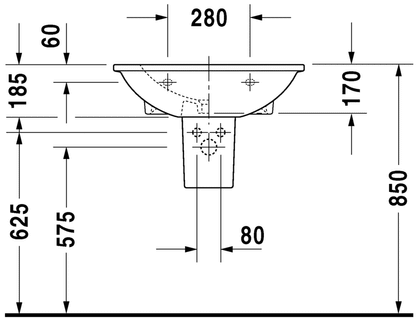 Duravit Darling New 650 x 550 One Tap Hole Basin