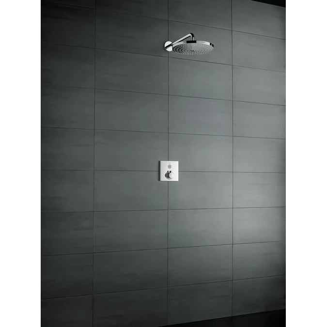 Hansgrohe Raindance Select S 240 2jet White/Chrome Overhead Shower With Shower Arm 390mm