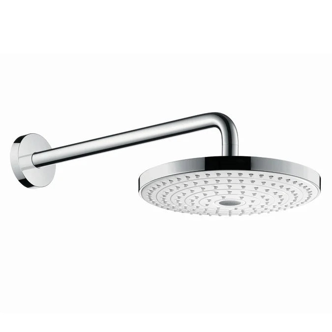 Hansgrohe Raindance Select S 240 2jet White/Chrome Overhead Shower With Shower Arm 390mm