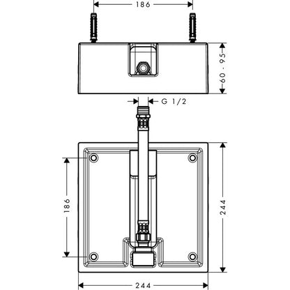 Hansgrohe Concealed Basic Set Installation Parts For 26472000 & 26471180
