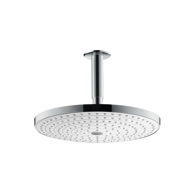 Hansgrohe Raindance Select S 300 2jet White/Chrome 300mm Overhead Shower With Ceiling Arm
