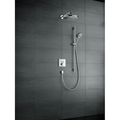 Hansgrohe Raindance Select S 300 2jet White/Chrome Overhead Shower With Shower Arm 390mm