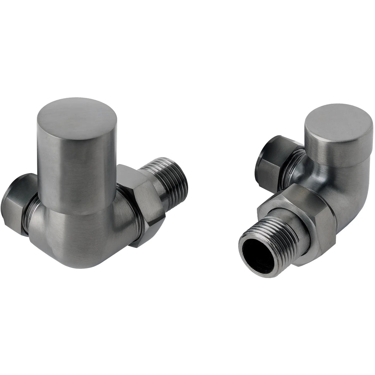 Just Taps Plus VOS Corner Radiator Valve with Pipe and Flange