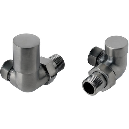 Just Taps Plus VOS Corner Radiator Valve with Pipe and Flange