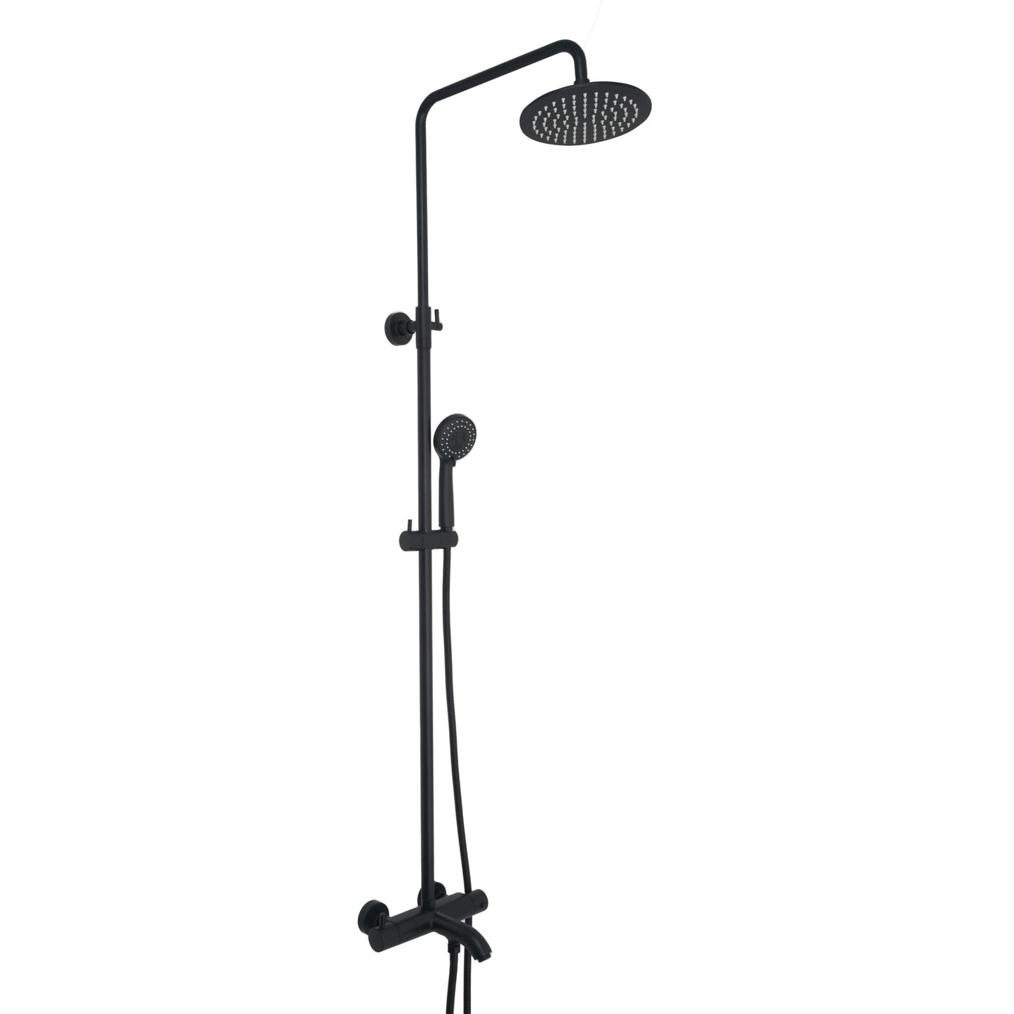 Just Taps Plus Vos Thermostatic Bar Valve with 3 Outlets, Adjustable Riser And Multifunction Shower Handle