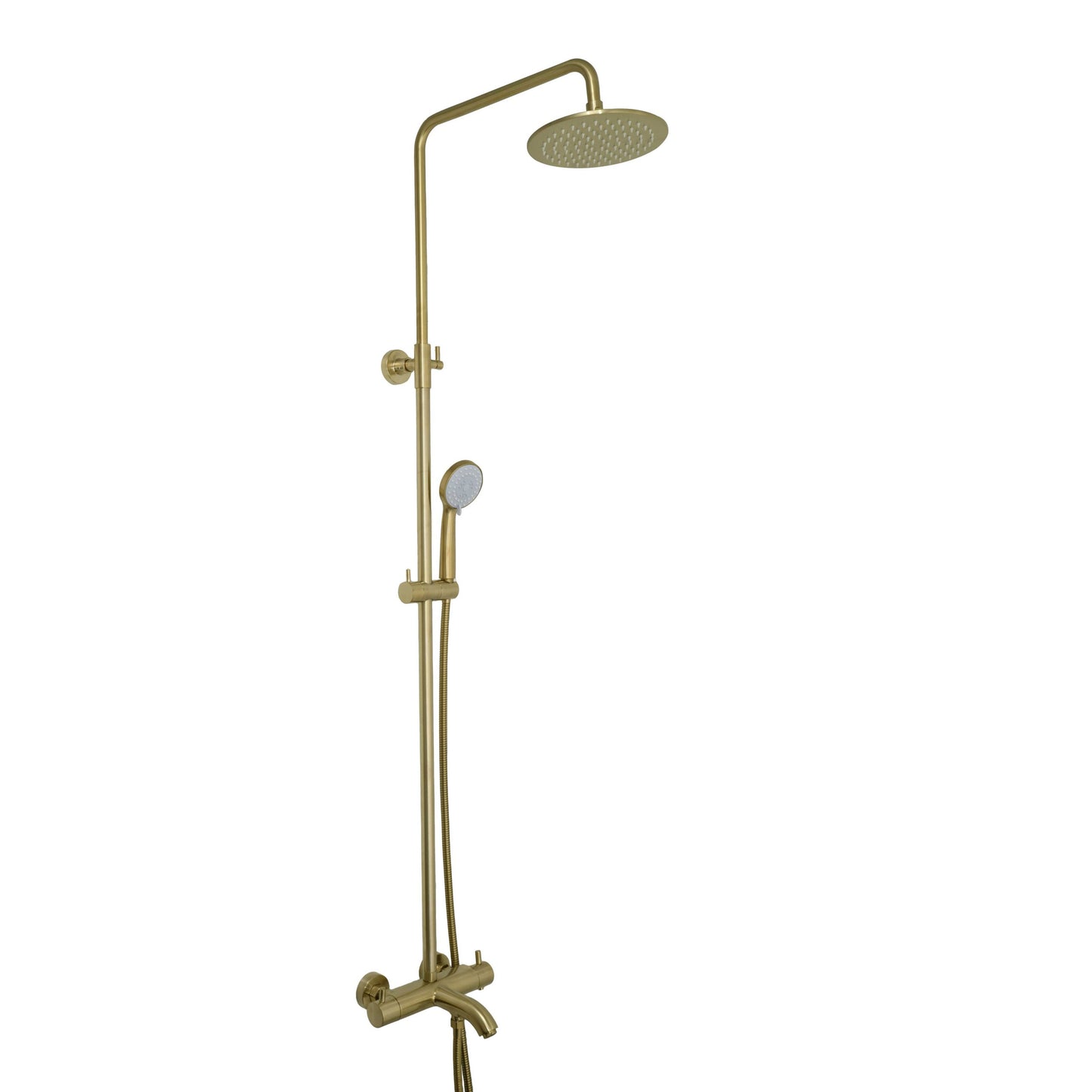 Just Taps Plus Vos Thermostatic Bar Valve with 3 Outlets, Adjustable Riser And Multifunction Shower Handle