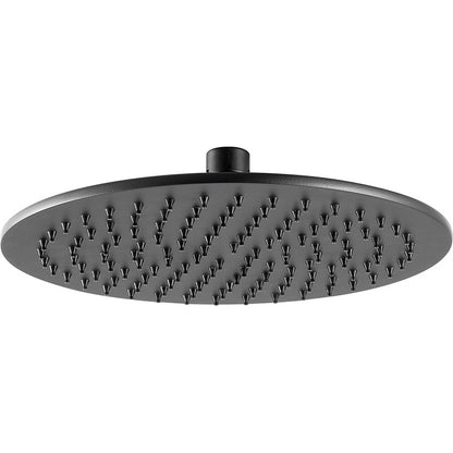 Just Taps Plus Vos Round Shower Head Matt Black