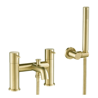Just Taps Plus Vos Deck Mounted Bath Shower Mixer with Kit