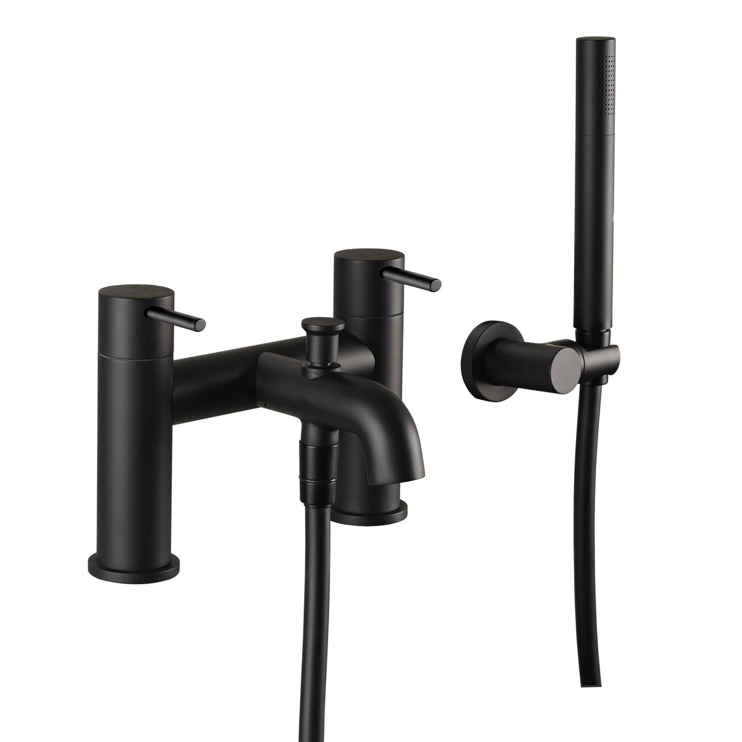 Just Taps Plus Vos Deck Mounted Bath Shower Mixer with Kit