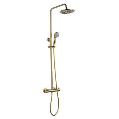Just Taps Plus Vos Thermostatic Bar Valve with 2 Outlets and Multifunction Shower Handle, Adjustable Riser