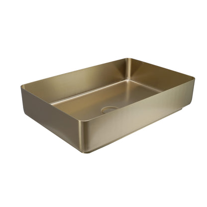 Just Taps Plus Vos Grade 316 Stainless Steel Counter Top Basin with Unslotted Click Clack Waste