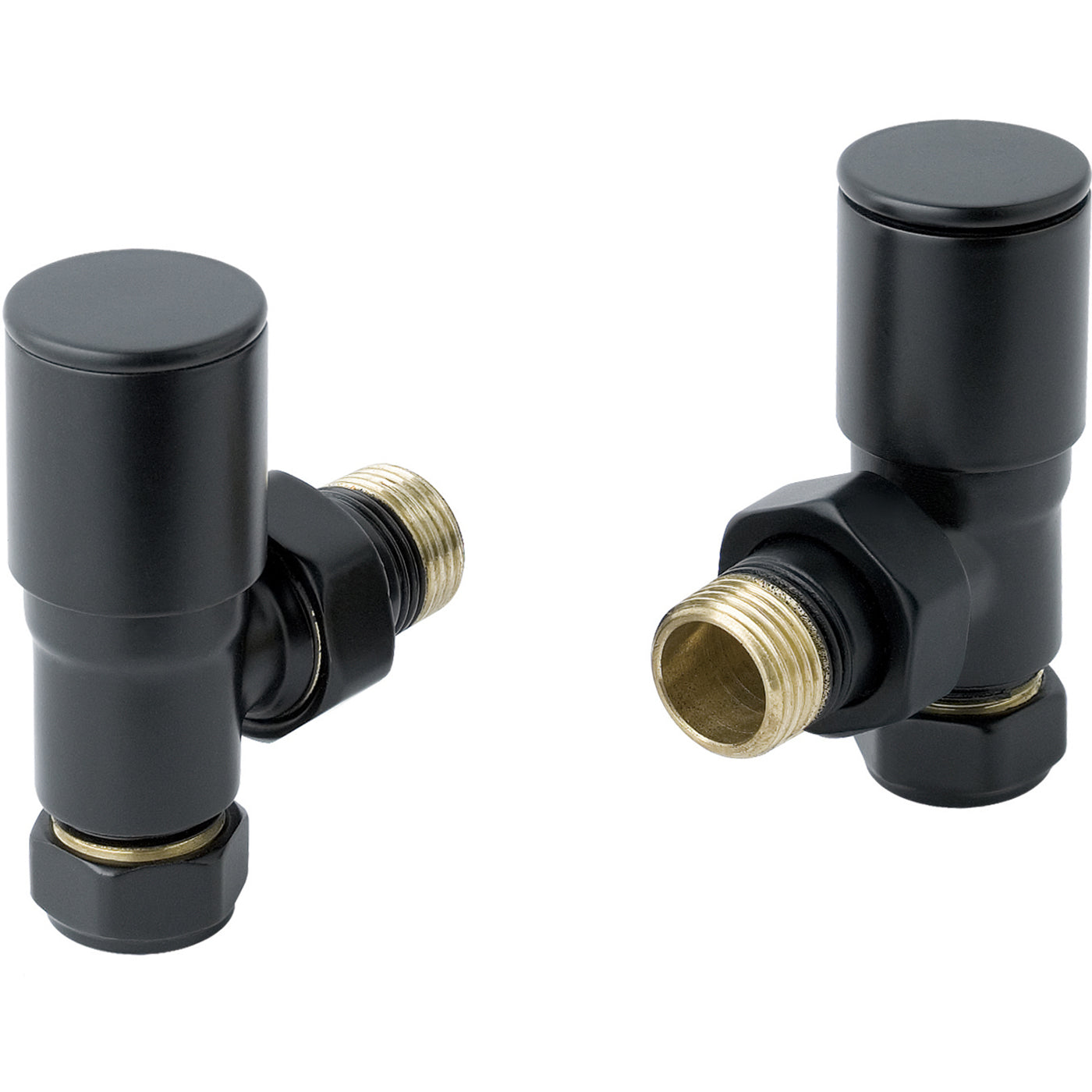 Just Taps Plus Angled Radiator Valve with Pipe and Flange