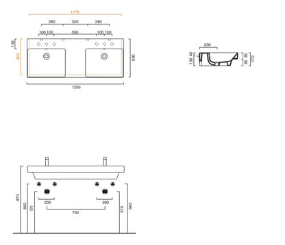 Elevate Your Space With Catalano Zero 125 Double-sink Basin