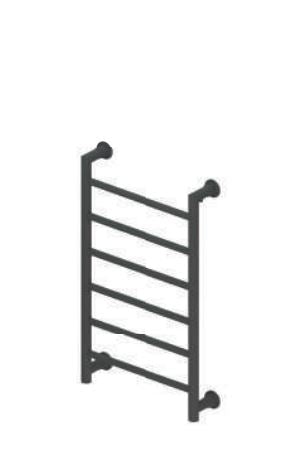 800 X 500mm Open Designer Matt Anthracite Heated Towel Rail
