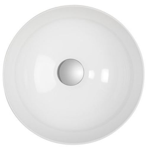 Circus Round Countertop Basin 300mm - White Ceramic