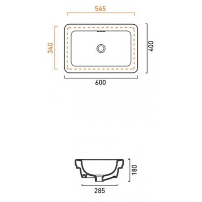 Catalano Canova Royal 600 x 350 Vanity Basin