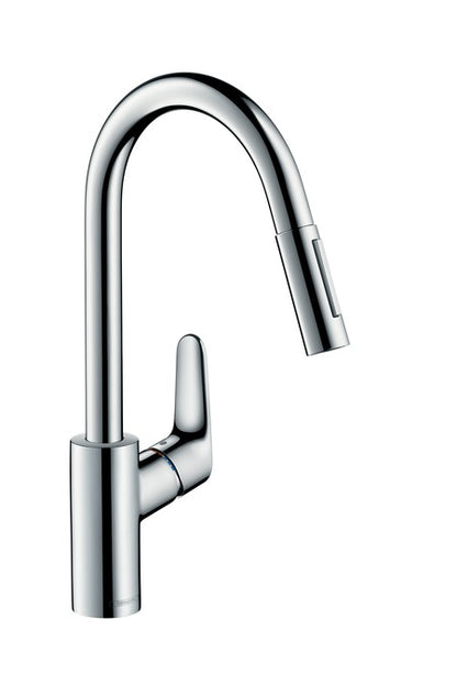 Hansgrohe Focus 1 Lever Kitchen Sink Mixer w/ Pull Out Spray