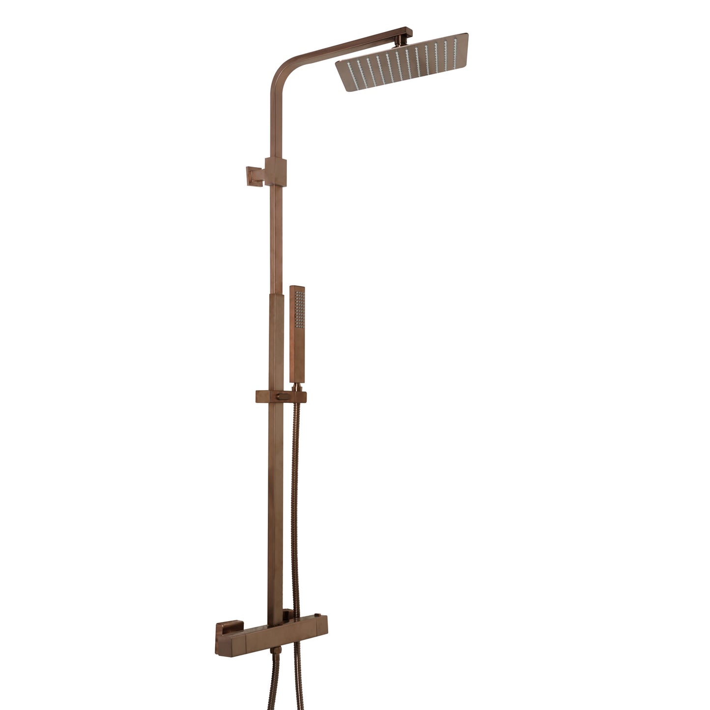 Just Taps Plus HIX Thermostatic 2 Outlets Bar Valve, Adjustable Riser and Multifunctional Shower Handle