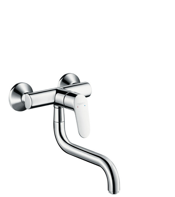 Hansgrohe Focus Single Lever Wall Mounted Kitchen Sink Mixer - Chrome