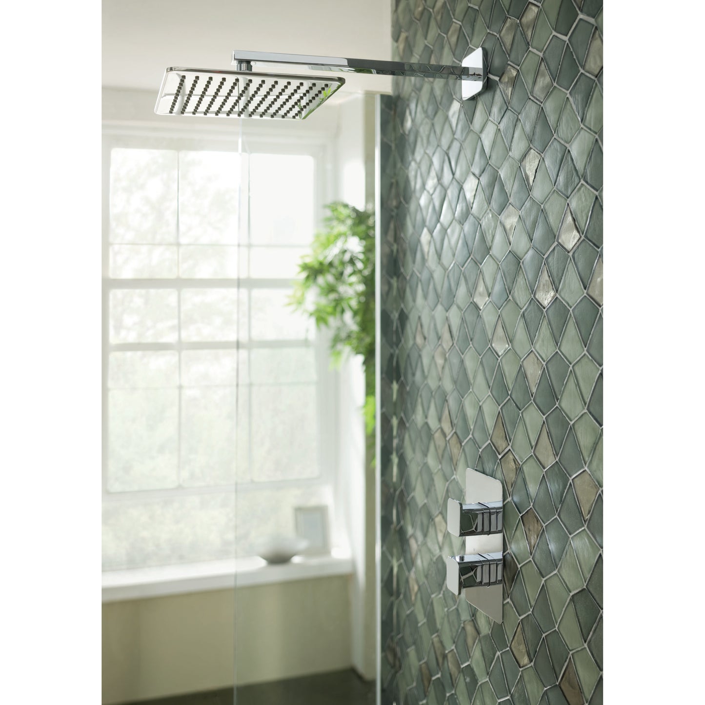 Just Taps Plus HIX Square Shower Head