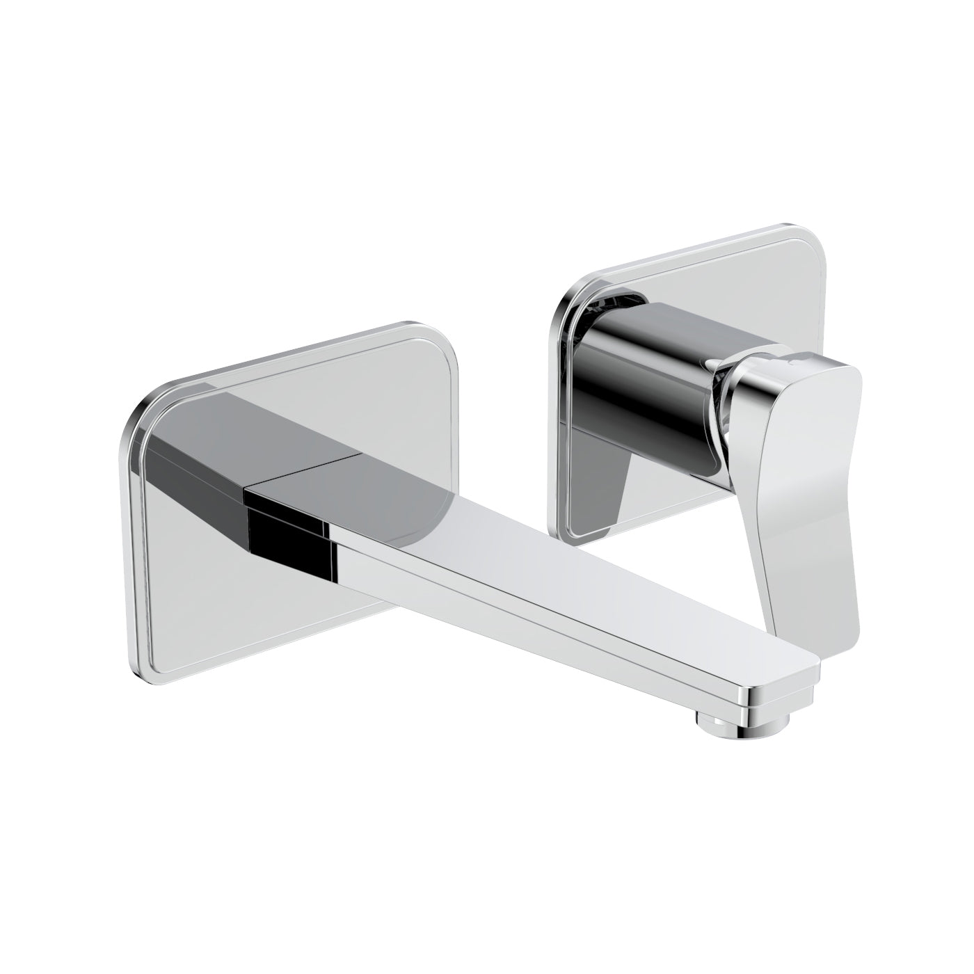 Just Taps Plus HIX Singler Lever Wall Mounted Basin Mixer (both plates included)