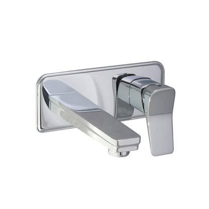 Just Taps Plus HIX Singler Lever Wall Mounted Basin Mixer (both plates included)