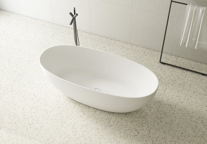 Luxe Stirling 1700 Oval Freestanding Solid Surface Bath