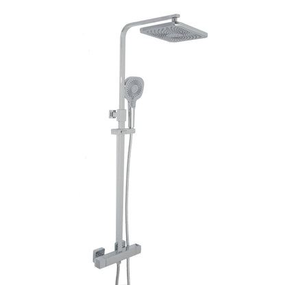 Just Taps Plus HIX Thermostatic 2 Outlets Bar Valve, Adjustable Riser and Multifunctional Shower Handle