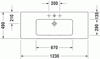 ME by Starck 1230 x 490 Furniture Washbasin