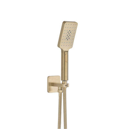 Just Taps Plus HIX Square Water Outlet with Holder, Hoase and Hand Shower