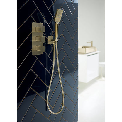 Just Taps Plus HIX Square Water Outlet with Holder, Hoase and Hand Shower