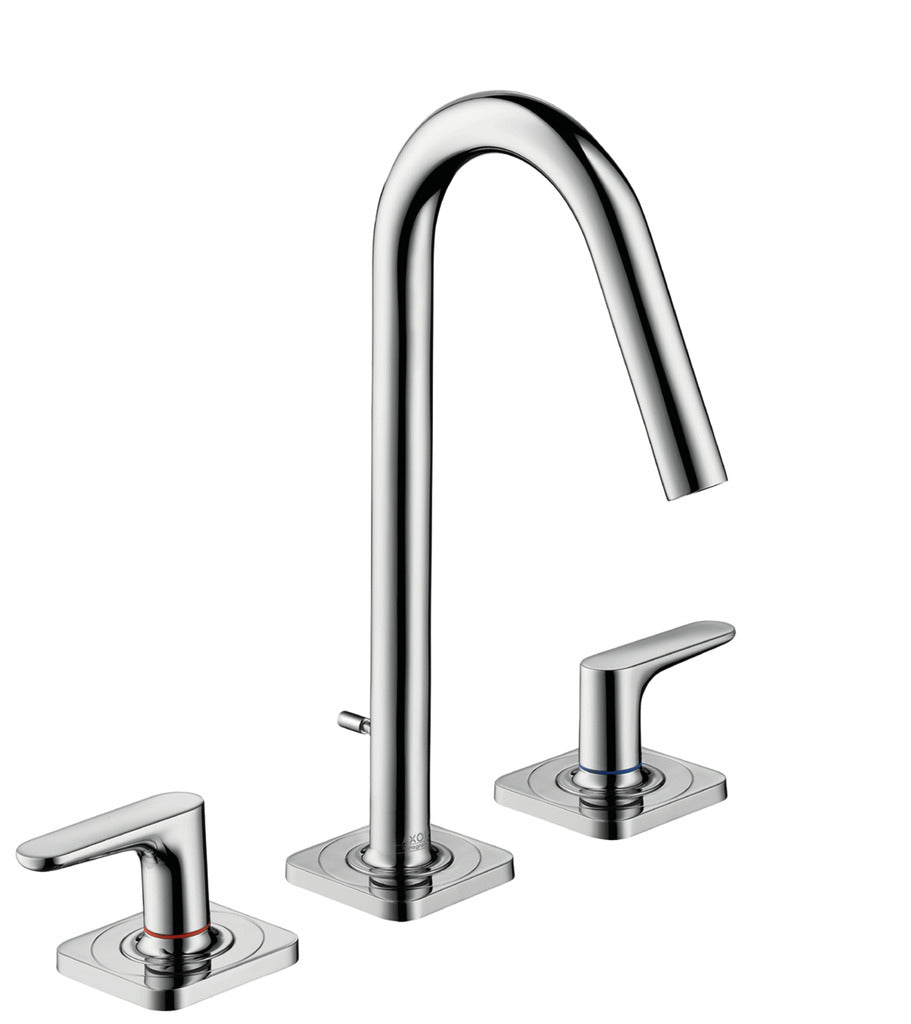 Hansgrohe Axor Citterio M 3 Tap Hole Basin Mixer With Lever Handles, Escutcheons & Pop Up Waste - Chrome