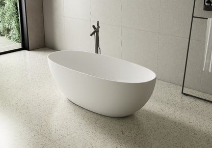 Luxe Stirling 1500 Oval Freestanding Solid Surface Bath