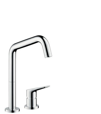 Hansgrohe Axor Citterio M Single 2-Hole Kitchen Sink Mixer With Swivel Spout - Stainless Steel-Optic