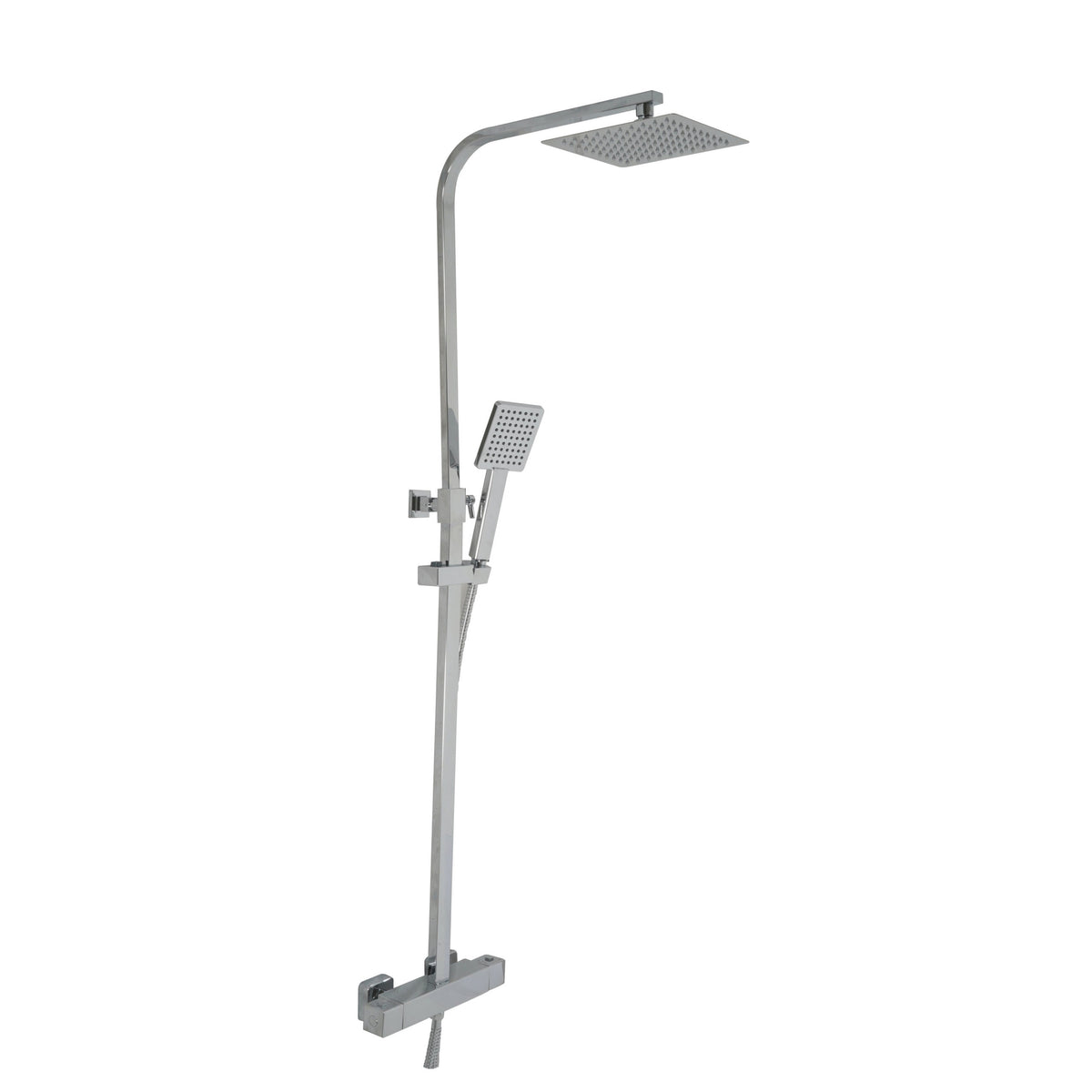 Just Taps Plus Athena Thermostatic Shower Mixer with Rigid Riser and O