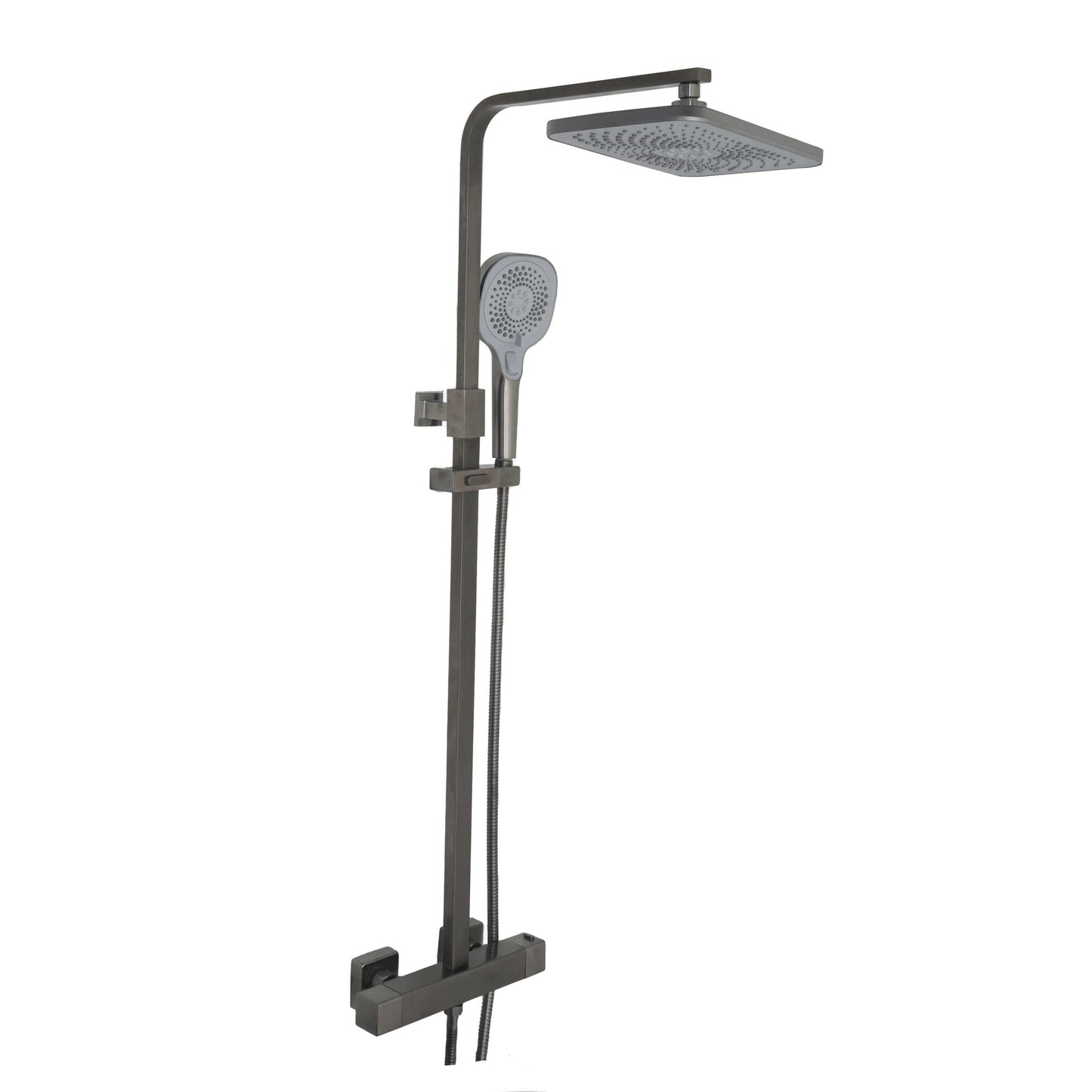 Just Taps Plus HIX Thermostatic 2 Outlets Bar Valve, Adjustable Riser and Multifunctional Shower Handle