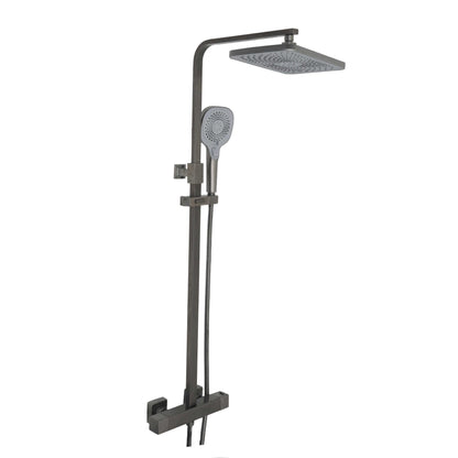 Just Taps Plus HIX Thermostatic 2 Outlets Bar Valve, Adjustable Riser and Multifunctional Shower Handle