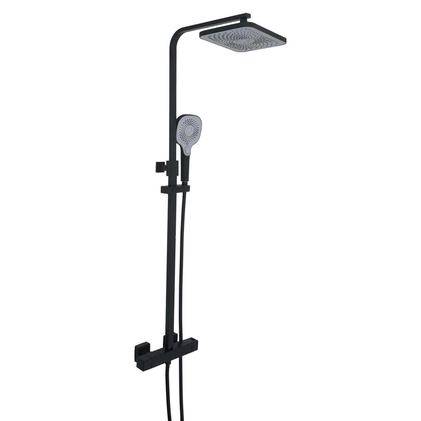 Just Taps Plus HIX Thermostatic 2 Outlets Bar Valve, Adjustable Riser and Multifunctional Shower Handle