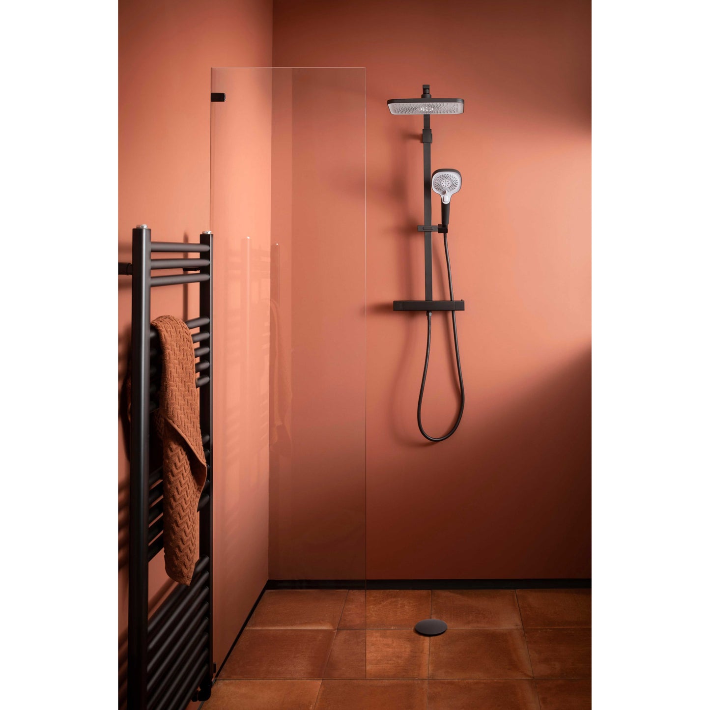 Just Taps Plus HIX Thermostatic 2 Outlets Bar Valve, Adjustable Riser and Multifunctional Shower Handle