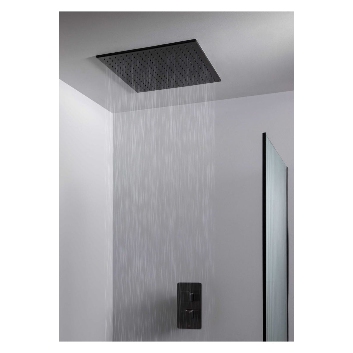 Just Taps Plus HIX Ceiling Mounted 400mm Overhead Shower