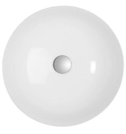 Circus 390mm Round Countertop Basin w/ 1 Tap Hole - White