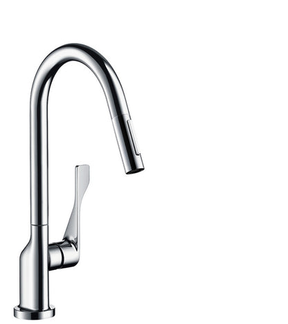 Hansgrohe Axor Citterio Single Lever Kitchen Sink Mixer With Pull Out Spay - Stainless Steel-Optic