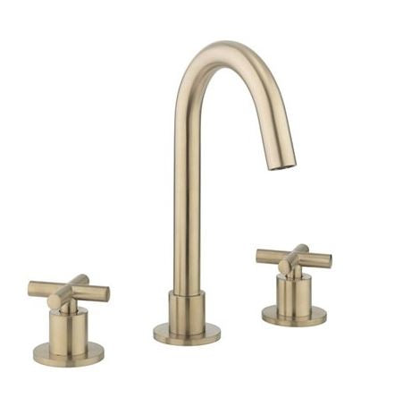 Crosswater MPRO Crosshead Basin 3 Hole Set Brushed Brass