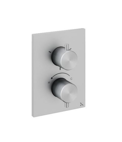 Crosswater 3ONE6 Shower Trim Set With 3 Outlet Brushed Steel
