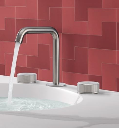 3ONE6 3 Hole Basin Mixer 3 Tap Holes-Brushed Stainless Steel