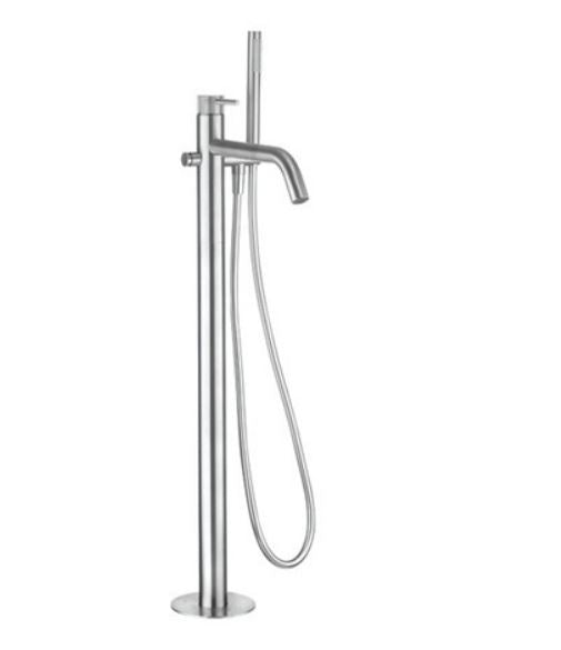 3ONE6 Freestanding Bath Shower Mixer-Brushed Stainless Steel