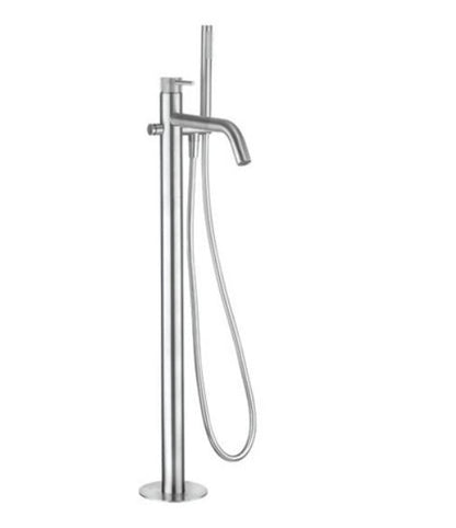 3ONE6 Freestanding Bath Shower Mixer-Brushed Stainless Steel